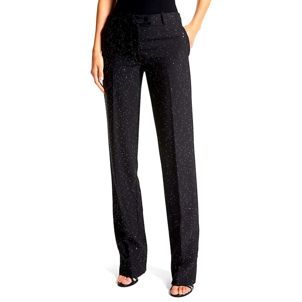 NWT Italian Elegant Black Women's Sequins  Pants Sz 12